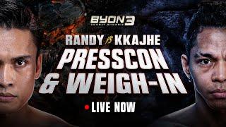 RANDY VS KKAJHE ! WEIGH IN & PRESS CONFERENCE BYON COMBAT SHOWBIZ VOL. 3!