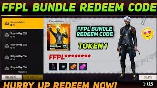 FFPL Redeem Code FFPL  Bundle Redeem Code FFPL bundle First token free all player