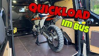 Die MOTORRADHALTERUNG im Bus | ProWorks Quickload im FORD TRANSIT CUSTOM SPORT