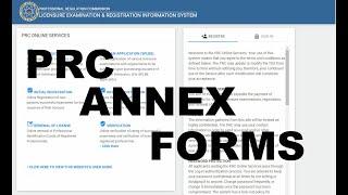 PRC ANNEX FORMS