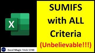 Append “ALL” to Top of Sorted Unique List for Data Validation List for SUMIFS Function. EMT 1740