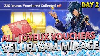 ALL 220 Joyeux Vouchers Locations DAY 2 (EASY GUIDE) | Genshin Impact 3.8