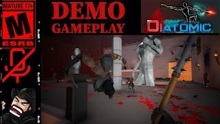 DIATOMIC by DiatomicStudios - Full Demo (NO Commentary) Bloody Fast Parkour FPS, Gotta Go Fast! 2024