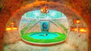 69Day Build Cave Platinum Underground House Bath Pool, Underground Swimming Pool ,Water Slide