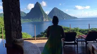 Jade mountain sun sanctuary room tour st Lucia