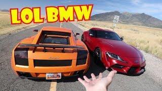 Toyota Supra Tries to Embarass Lamborghini LOL