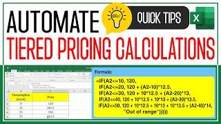 Excel Tutorial: Tiered Pricing Calculation Made Easy. Keep on learning! 