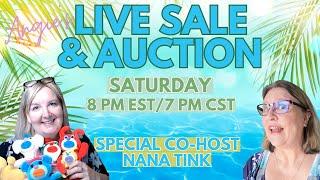 Angie's LIVE SALE & AUCTION w/TRISH, NANA TINK | Saturday 7 pm CST | Giveaways Great Deals Fun