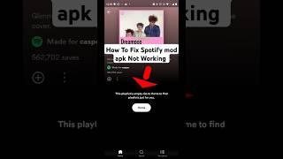 Spotify mod apk Not Working | Spotify Playlist Empty Problem #spotifynotworking #spotify