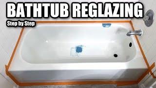 HOW TO REGLAZE A BATHTUB STEP by STEP | Full Bathtub Reglazing In Depth Process | DP TUBS REGLAZING