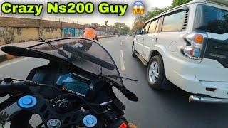 Crazy NS200 Rider  | Street Race on NS200 vs R15M | Close Calls 