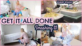 GET IT ALL DONE WITH ME!  CLEANING, COOKING, UNPACKING, FITNESS AND MORE  |  EXTREME MOTIVATION