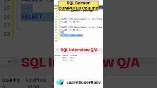 SQL Server COMPUTED Column | Calculated column in SQL Server