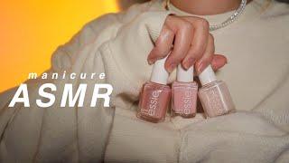ASMR  manicure | relaxing music | layered sounds | tapping | chatting with friend | hand massage