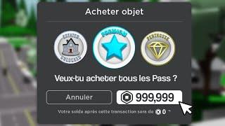 J'ACHÈTE TOUS LES PASS PREMIUM BROOKHAVEN ROBLOX