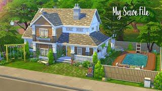 Casa Familiar para 8 sims  Construcción en Los Sims 4 (Speed build) My save file