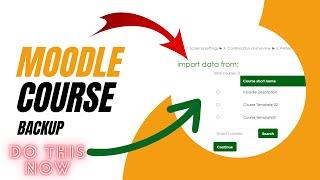 How to backup your Moodle course