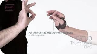 Push Braces | Push ortho Thumb Brace CMC instruction for the physician