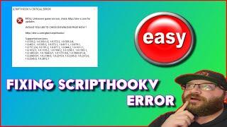 ScripthookV Critical Error Fix | 2023 | Easy to Do | #lspdfr | #gtav