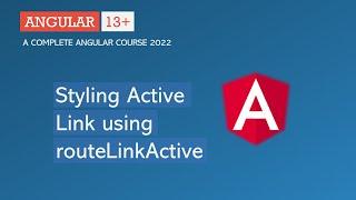 Styling Active link using routerLinkActive | Angular Router | Angular 13+