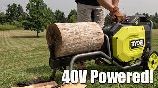 World's First Cordless Kinetic Log Splitter!  New Ryobi 40V HP Put To The Test!