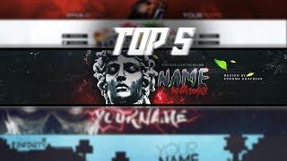 ▶ TOP 5 ◀ BEST YOUTUBE BANNER TEMPLATE | FREE DOWNLOAD |