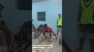 63 kg snatch by beginner weightlifter | SATHISH SIVALINGAM WEIGHTLIFTING ACADEMY