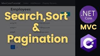 Apply searching, sorting and pagination in asp.net core mvc (server side)