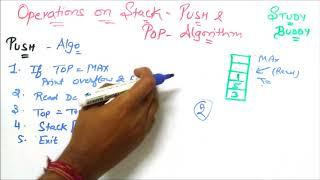 Operation on Stack - Push and Pop Algorithm [ Easiest Explain ]