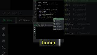 Python Junior vs Senior 1 Error Handling #programming #javascript #python #coding #developer #coder