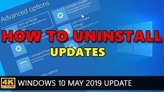 How to uninstall quality updates using Advanced startup on Windows 10 May 2019 Update.