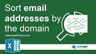 Sort email addresses by domain name in Excel