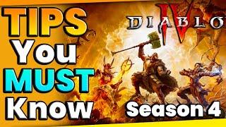 Diablo 4: Tips You NEED to know Avoid These Mistakes In Season 4