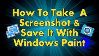 How to take a Screenshot & Save it as an Image file using Windows Paint