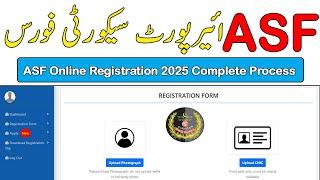 How to Apply For ASF Jobs Online in 2025 Airports Security Force Registration Online 2025 ASF Jobs