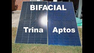 Aptos DNA bifacial panel & Trina vertex S bifacial panel