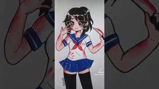 Dibujo Yandere Simulator #yanderesimulator #arte #shorts #dibujo