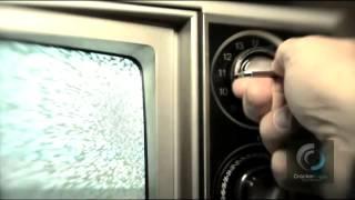 Changing Channels on Retro Analog Television - stock video