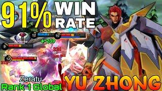 91% Win Rate Yu Zhong Aggressive Monster - Top 1 Global Yu Zhong by Zeratu - Mobile Legends