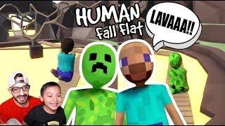 Lava en Mundo de Plastilina | Minecraft en Human Fall Flat | Juegos Karim Juega