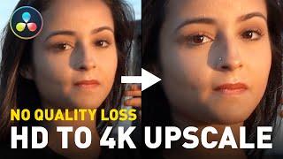 How to Upscale 1080p Footage to 4K | DaVinci Resolve | Super Scale | Hinglish