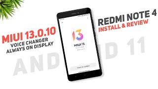 MIUI 13.0.10 Stable For Redmi Note 4 | Android 11 | SmoothUI | Voice Changer, AOD | Install & Review