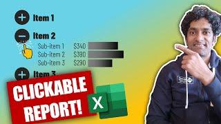 Make a clickable report in Excel with this *CRAZY* trick in just 4 minutes!