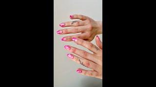 Pink bubble airbrush nail art tutorial #shorts