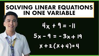 How to Solve Linear Equations in One Variable - Finding the Solution of an Equation