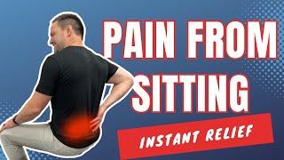 Back Pain Relief From Sitting All Day | RELIEF in under 5 minutes