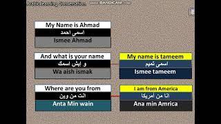 how to introduce yourself in Arabic- speak Arabic
