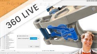 360 LIVE: Full Contact Fusion 360 - Using Contact Sets to Create Advanced Motion
