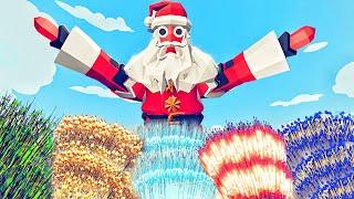 GIANT SANTA vs 4x EVERY GOD - Totally Accurate Battle Simulator TABS