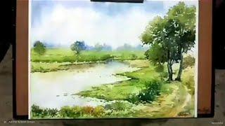 First Landscape Painting by Aditya Singh (Innovledia Team)